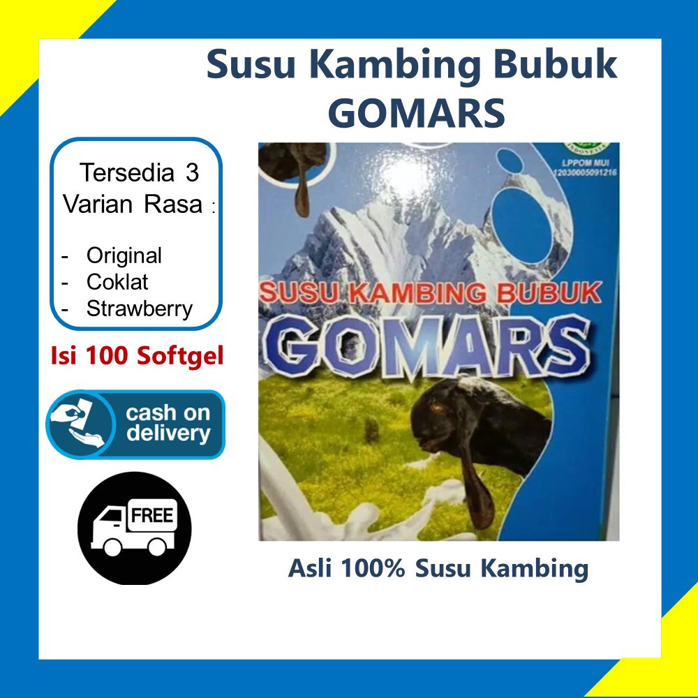 

Susu Kambing Bubuk Gomars Asli 100%