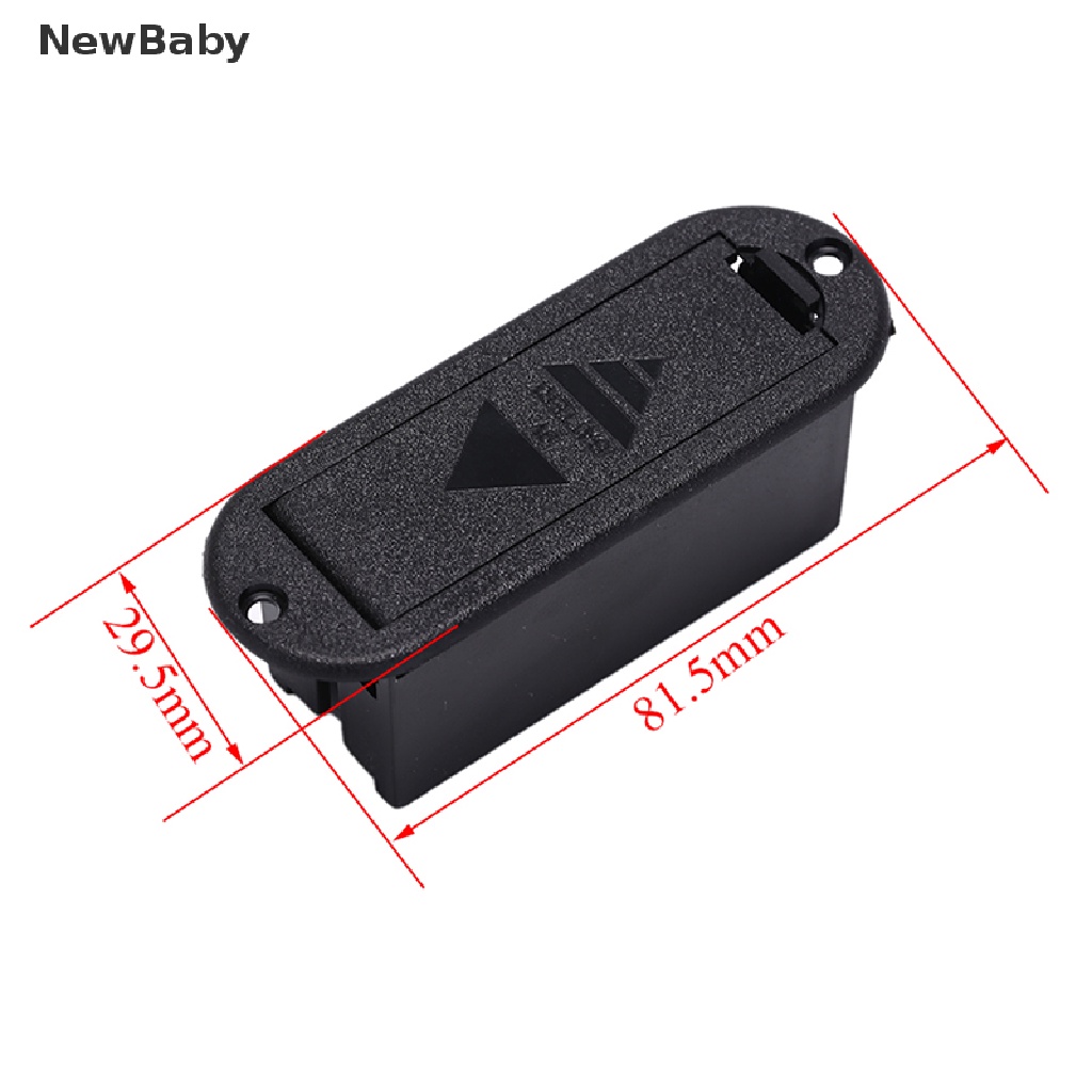 Kotak holder Baterai pickup 9v Warna Hitam Untuk Gitar bass