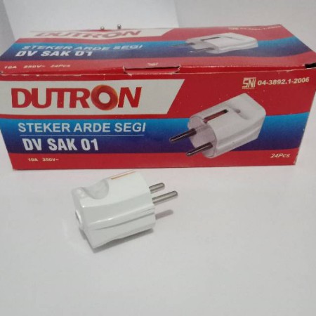 STEKER ARDE KEPALA KOTAK PERSEGI SEGI DUTRON COLOK COLOKAN SAMBUNGAN LISTRIK KUNINGAN ASLI 1 LUBANG OUTPUT TANPA KABEL
