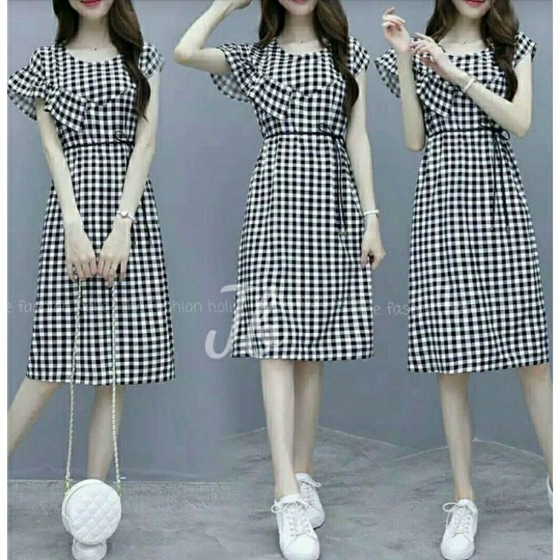 Dress Aulia Kotak"midi dress"