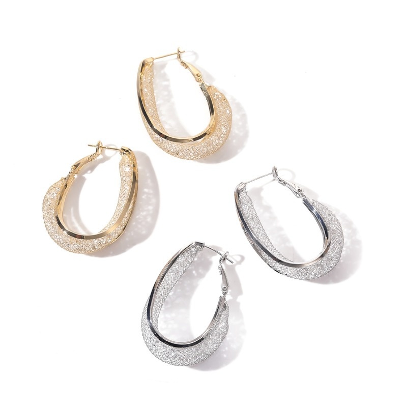 Anting Tusuk Sterling Silver 925 14K Hias Berlian Mewah Untuk Wanita / Tunangan / Pernikahan