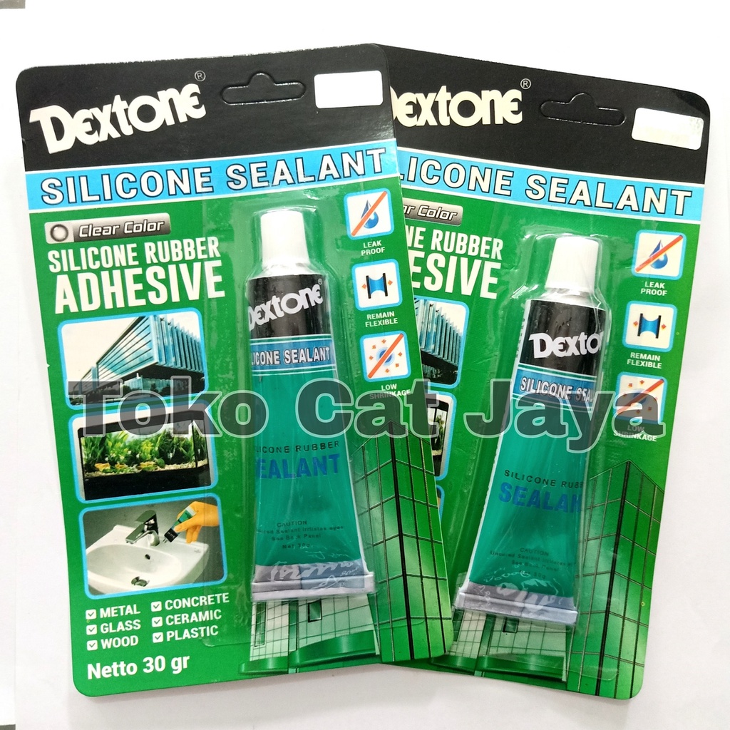 LEM DEXTONE SILICONE SEALANT 30 gr Bening / Lem Kaca anti bocor / Lem Besi Lem Kayu