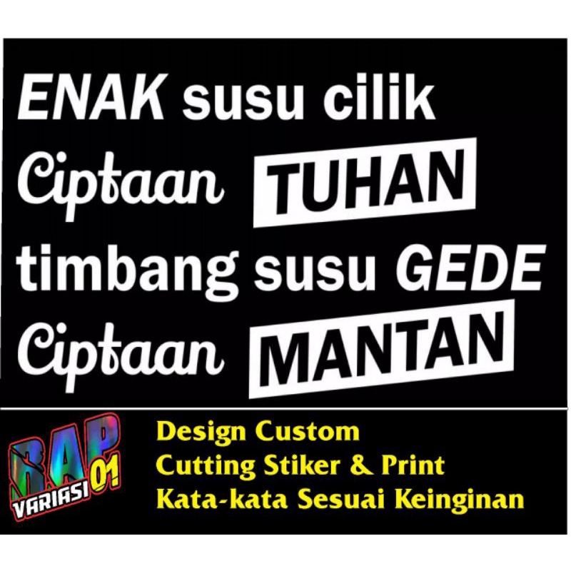 Stiker KATA-KATA