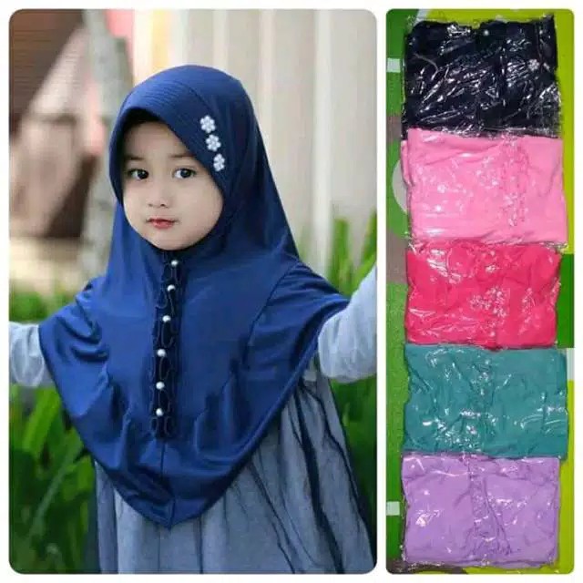 ~M.J.~ jilbab anak / TK/PAUD / hijab /allsize 3-7 tahun/ REMPEL DASMUT