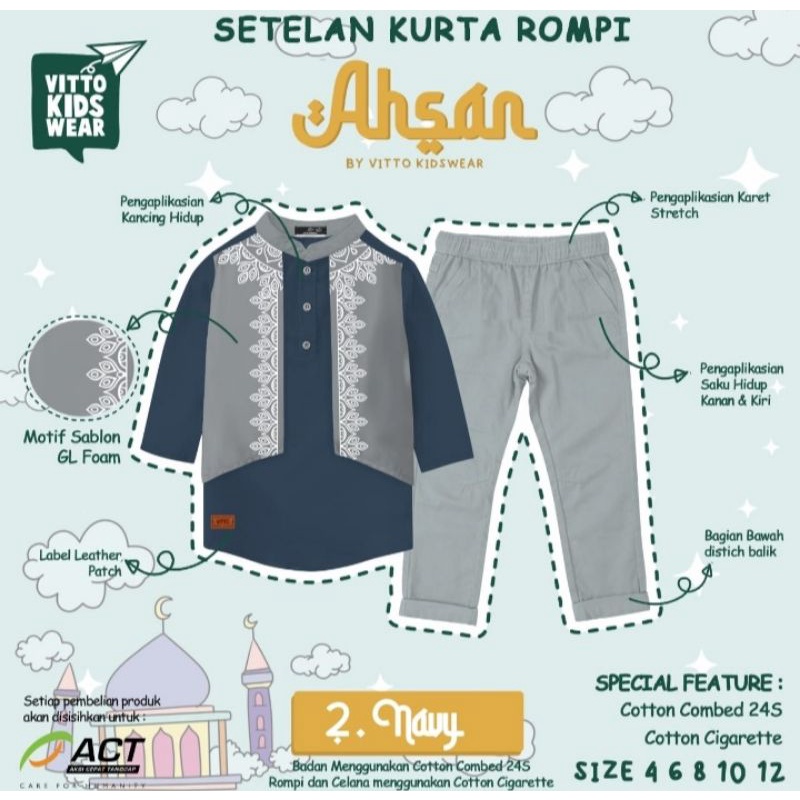 Vitto Kidswear Koko Kurta Ahsan