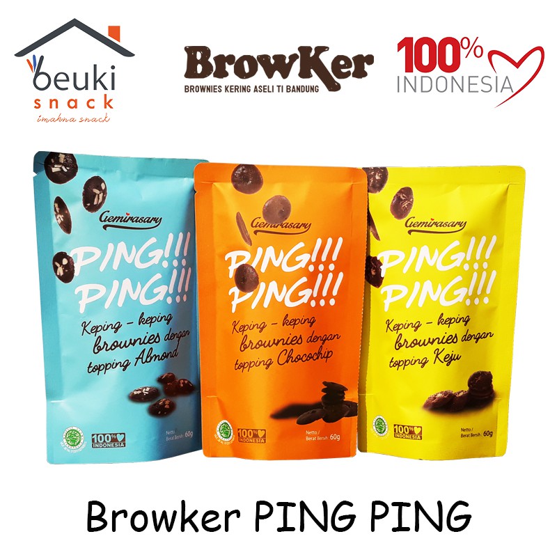 

Browker PING Brownies Kering Keping - 60gr