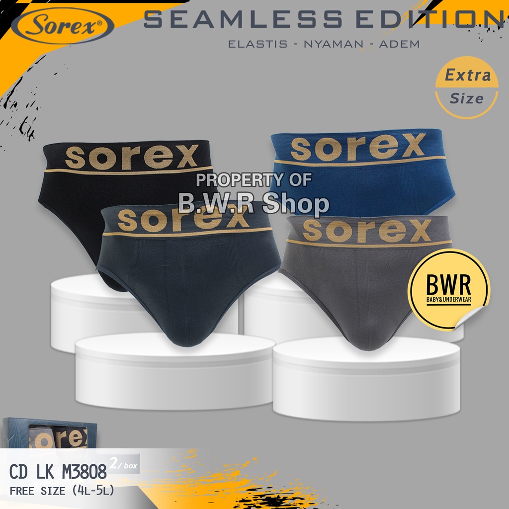 [ 1pc ] CD SOREX M3803 M3808 Seamless Edition / Celana Dalam Pria Dewasa Extra Size | Bwr