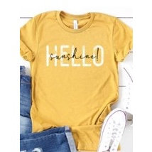 MYSTIQUE.ID-BAJU KAOS HELLO SUNSHINE T-SHIRT LUCU DAN AESTHETIC