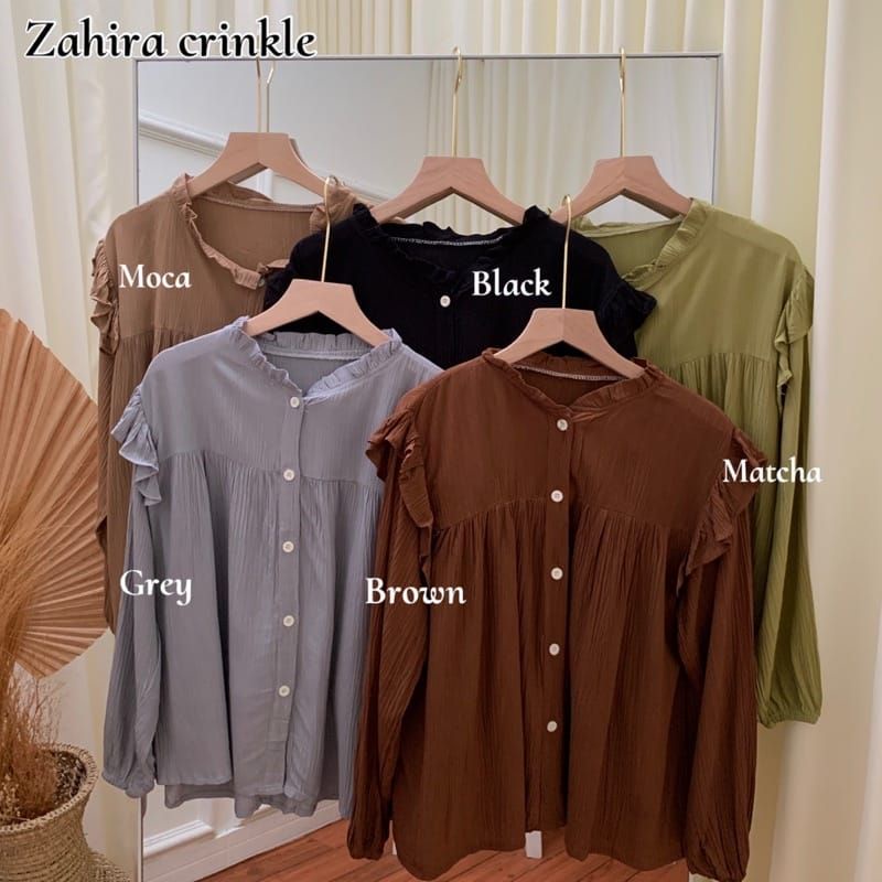 Zahra Blouse Crinkle / Crinkle Airflow / Blouse Crinkle/Kemeja Crinkle/Jumbo