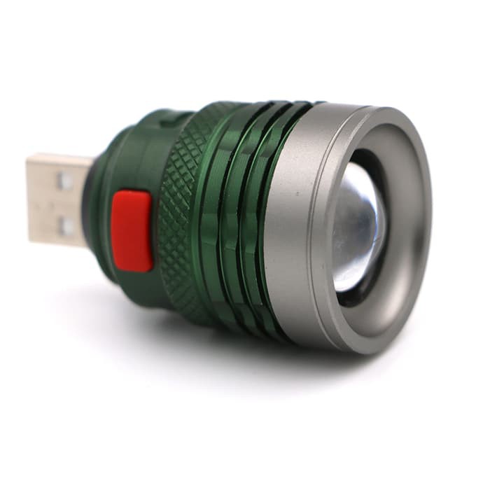 Senter LED USB Zoomable Mini Handy Flashlight 800 Lumen