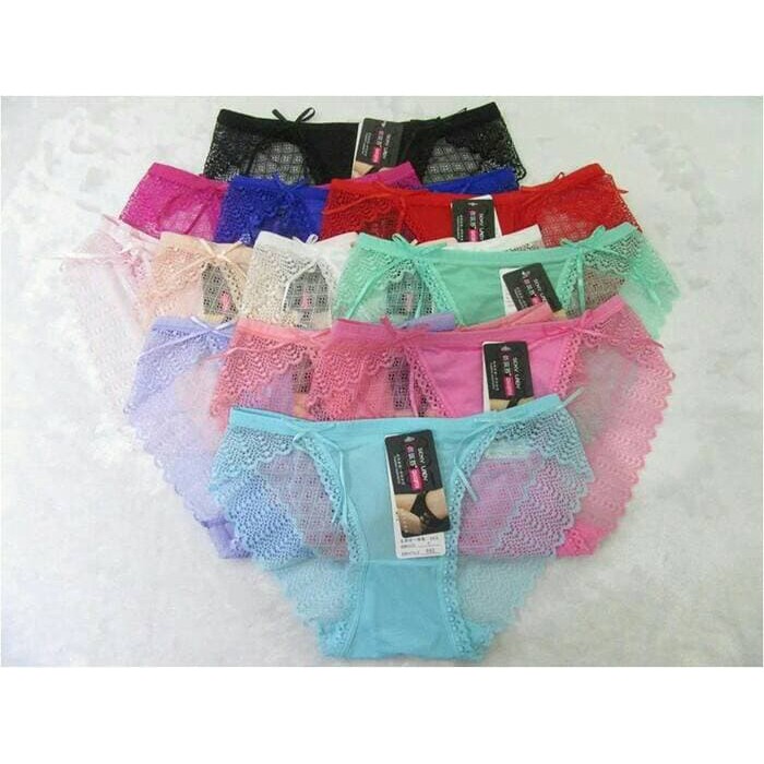 Celana Dalam Wanita CD seksi Pita Renda Transparan