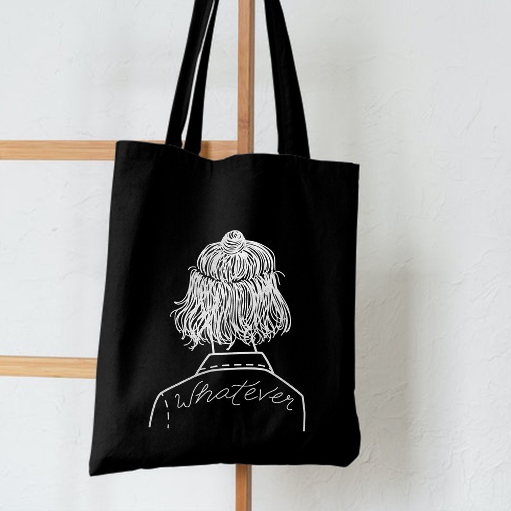 FLASH SALE 7.7 - [RESLETING] TULISAN &quot;WHATEVER&quot; TOTEBAG SEMI KANVAS | TOTEBAG UKURAN 33x38 CM |  TOTEBAG RESLETING | TOTEBAG BESAR | TOTEBAG KOREA | TOTEBAG TEBAL | TOTEBAG LAPTOP | TOTEBAG NONGKI | TOTEBAG MOTIF | TOTEBAG POLOS | TOTEBAG JINJING