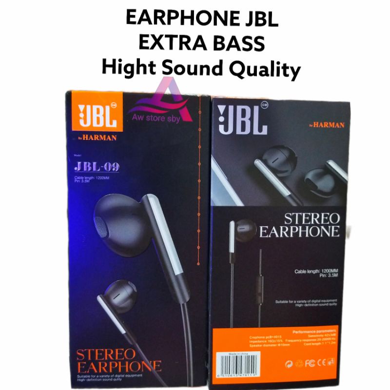Headset JBL super bass earphone JBL Hight Sound Quality [JBL-009]
