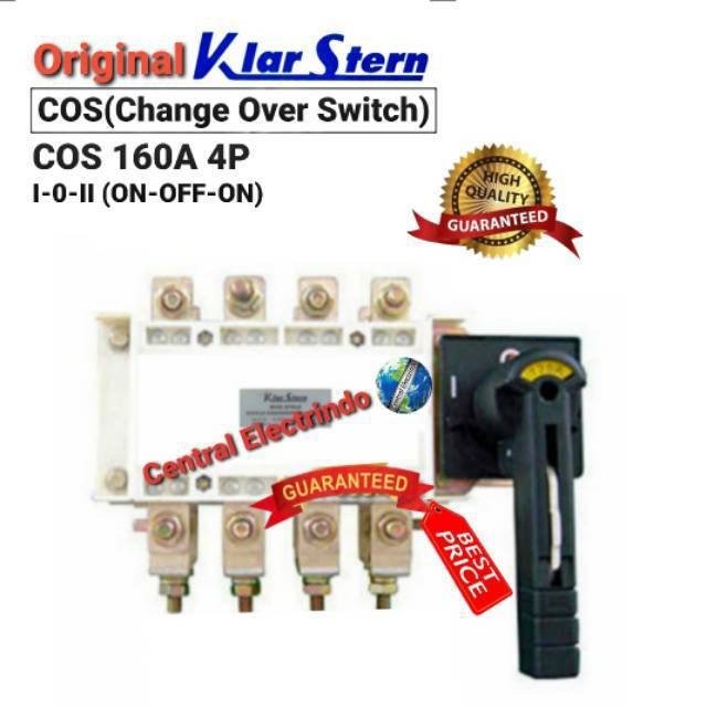 COS Change Over Switch 160A 4P (I-0-II) Ohm Saklar KlarStern.