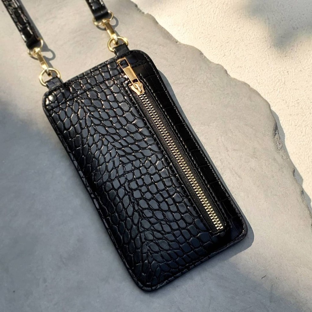 WALET CROCO BLACK