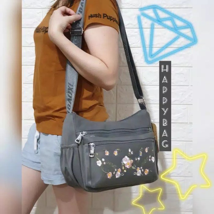TAS SELEMPANG WANITA CHIBAO MOTIF BORDIR BUNGA CB788/L010 7Res - Nevy