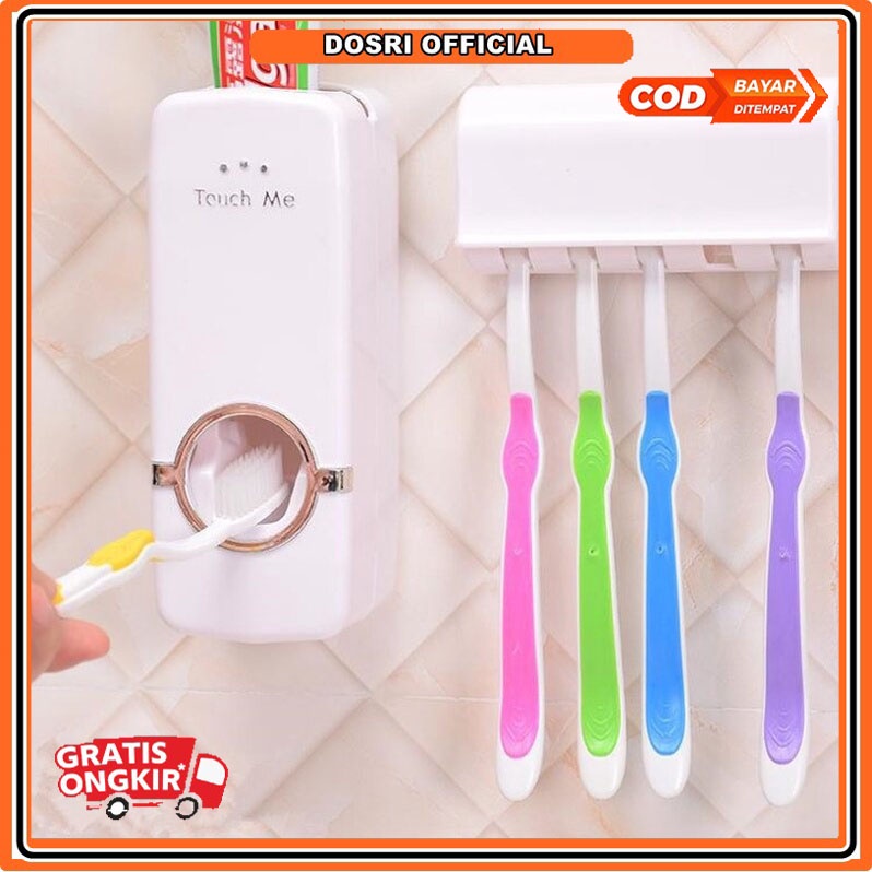 [ BISA COD ] Dispenser Odol Dan Tempat Sikat Gigi Toothpaste Dispenser Alat Pencet Odol Otomatis