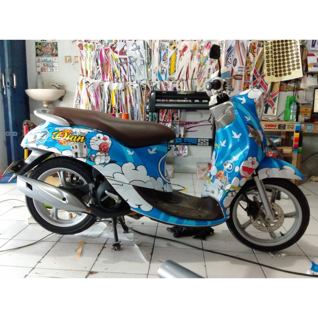 25 Stiker Motor Fino Doraemon Terbaru Ukiranku