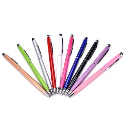 Stylus + Pen 2IN1 Ballpoint Pulpen Smartphone Hp Touchscreen Touch Screen Pena Sensitive Tablet