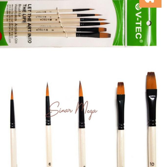 

PROMO 11.11 (dmv-288) V-Tec Vtec Art Brush A0411/6 / Kuas Lukis Set Isi 6 Murah Berkualitas