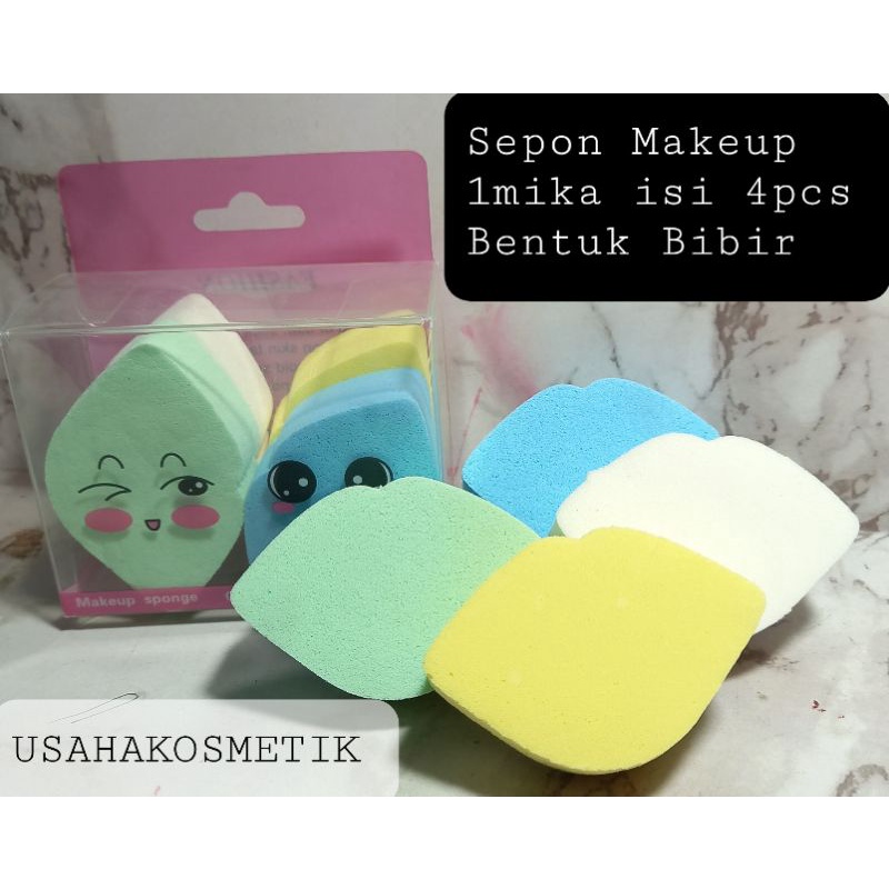 BEST SELLEE SEPON BEDAK &amp; MAKE UP SPONGE  ISI 4PCS FREE MIKA