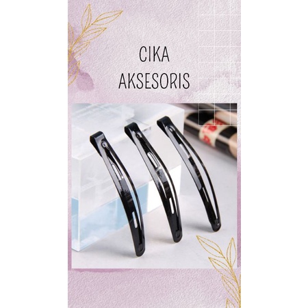 Jepit Rambut Polos Hitam Besar / Jepit Tiptop Hitam