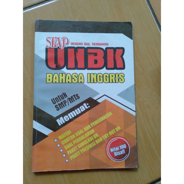 buku unbk bahasa Inggris smp / mts