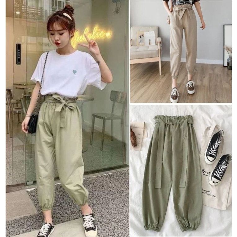 PROMO CELANA JOGER!! Naya Linen Pants HIGHWAIST CELANA BAHAN CELANA WANITA CELANA TERLARIS CELANA LINEN CELANA KEKINIAN