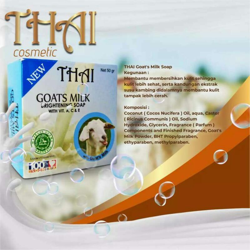 Sabun Thai Goats Milk / Thai Goats Milk Brightening Soap / Sabun Susu Kambing
