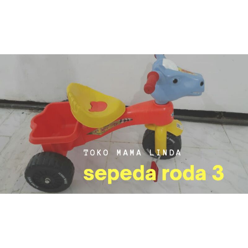 sepeda anak roda tiga tricycle kepala kuda tjm tajimaku T983
