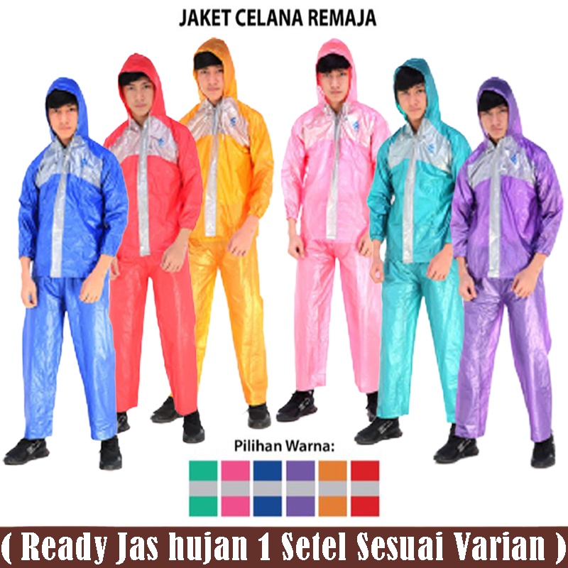 Jas Hujan Setelan Karet Jas hujan Baju dan Celana cx golf bahan karet ( Baju + Celana)