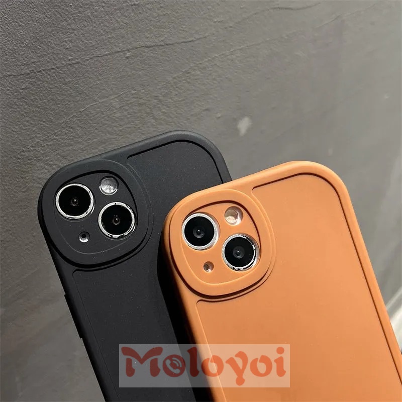 Soft Case Tpu Full Cover Lensa Elips Untuk iPhone XR 7 8 plus 11 13 12 pro max X XS SE 2020