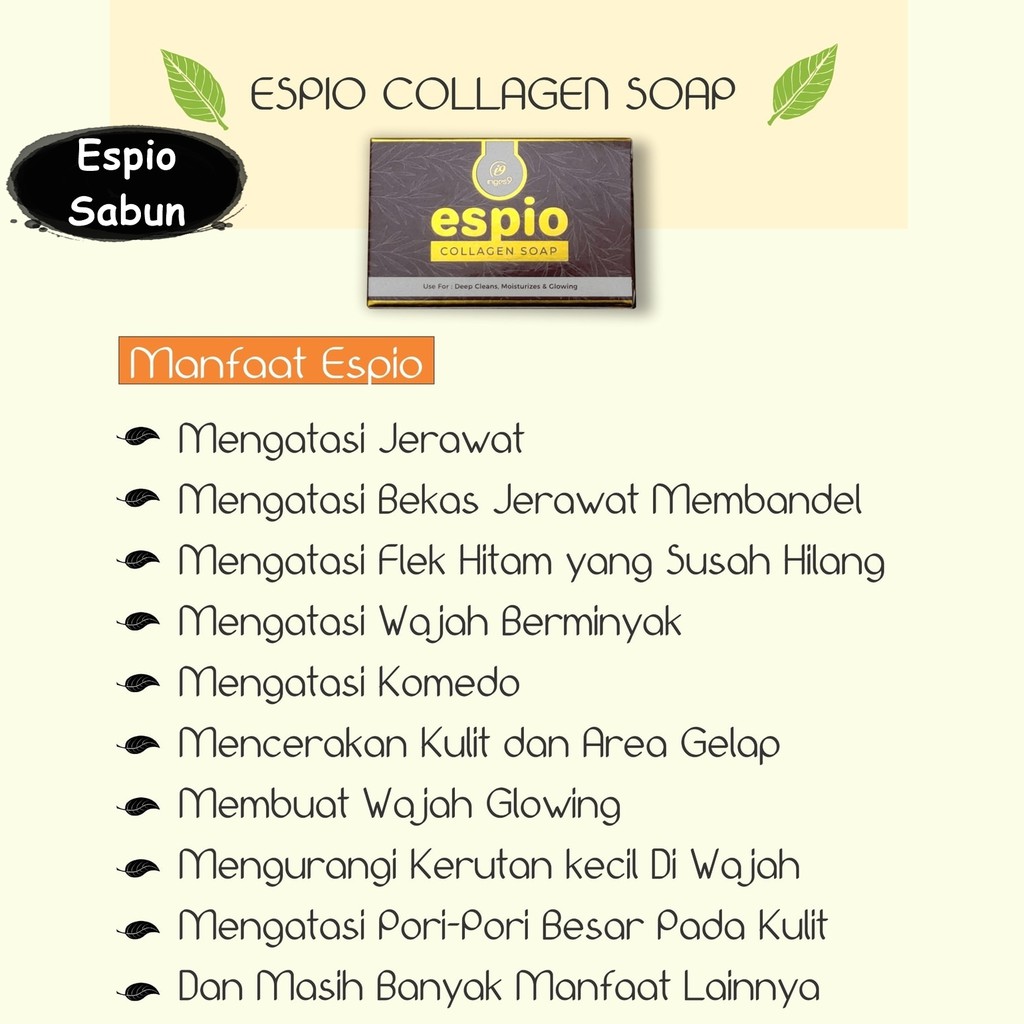 Espio Collagen Soap / Sabun Wajah untuk Wajah Berminyak / Espio Collagen