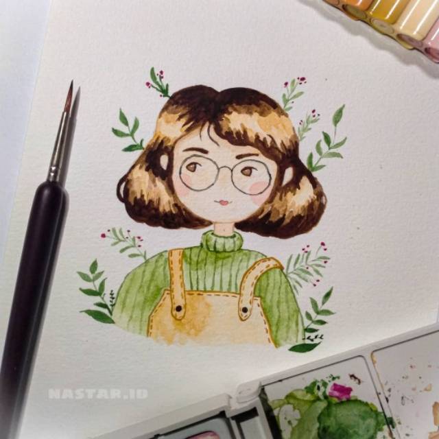 KADO UNIK-ILUSTRASI HANDMADE WATERCOLOR LED TUMBLR