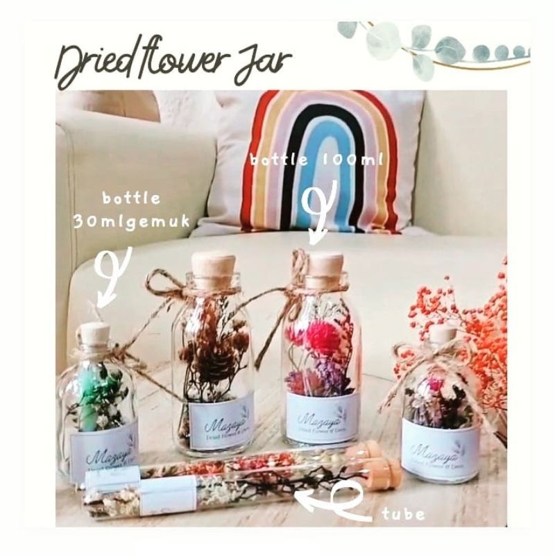 DRIED FLOWER IN  BOTTLE/JAR