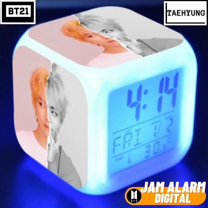 Sajai | Jam Alarm Digital Led Kpop Army Bangtan Boys Bts Bt21 Tata Taehyung Super Murah