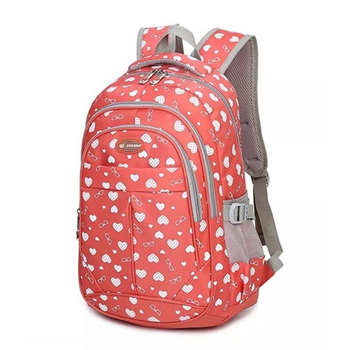 Tas Ransel perempuan sekolah sd smp sma  printing love