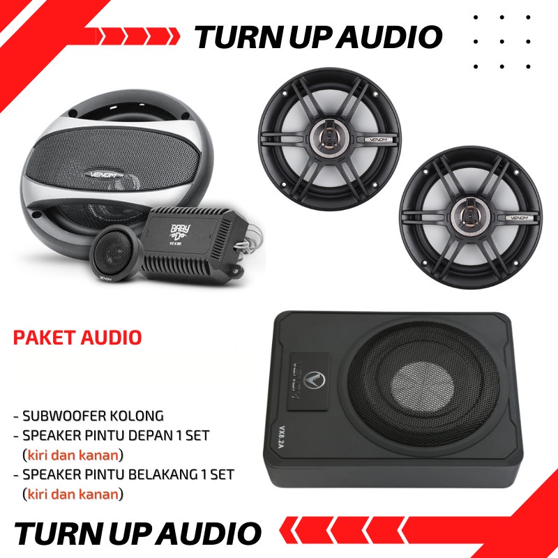 Paket audio full venom subwoofer kolong VX 8.2 A speaker baby diablo