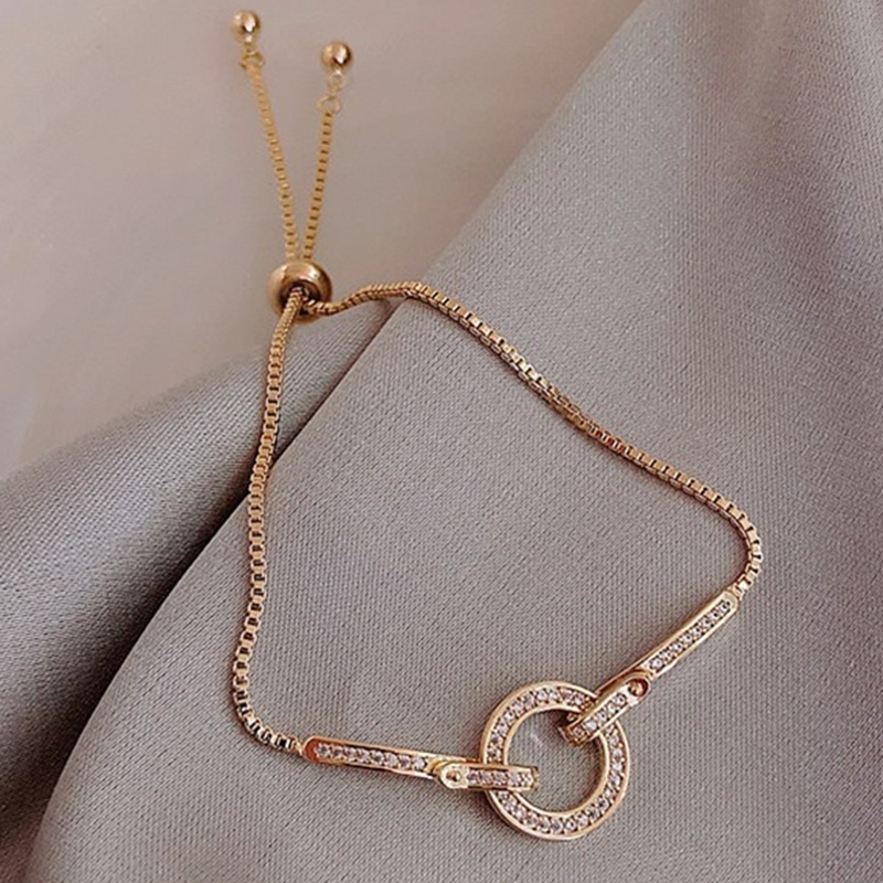 Gelang Titanium Wanita Anti Karat Kristal Bunga Kupu Desain Ins Korea Bangle Perhiasan Aksesoris-#4