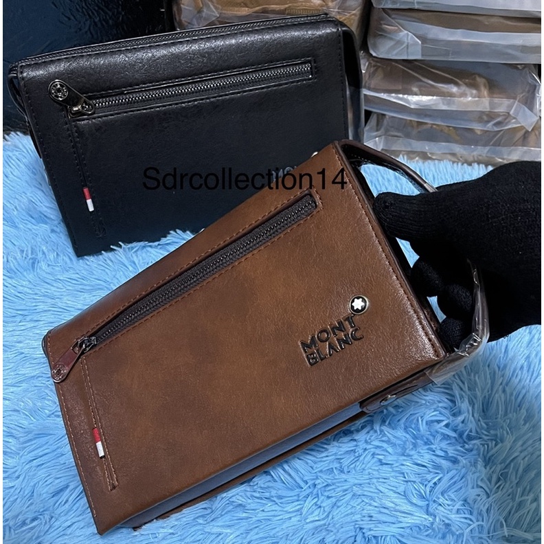 New Handbag Montblanc original premium pria/wanita Clutch 536 model kunci lock + gagang