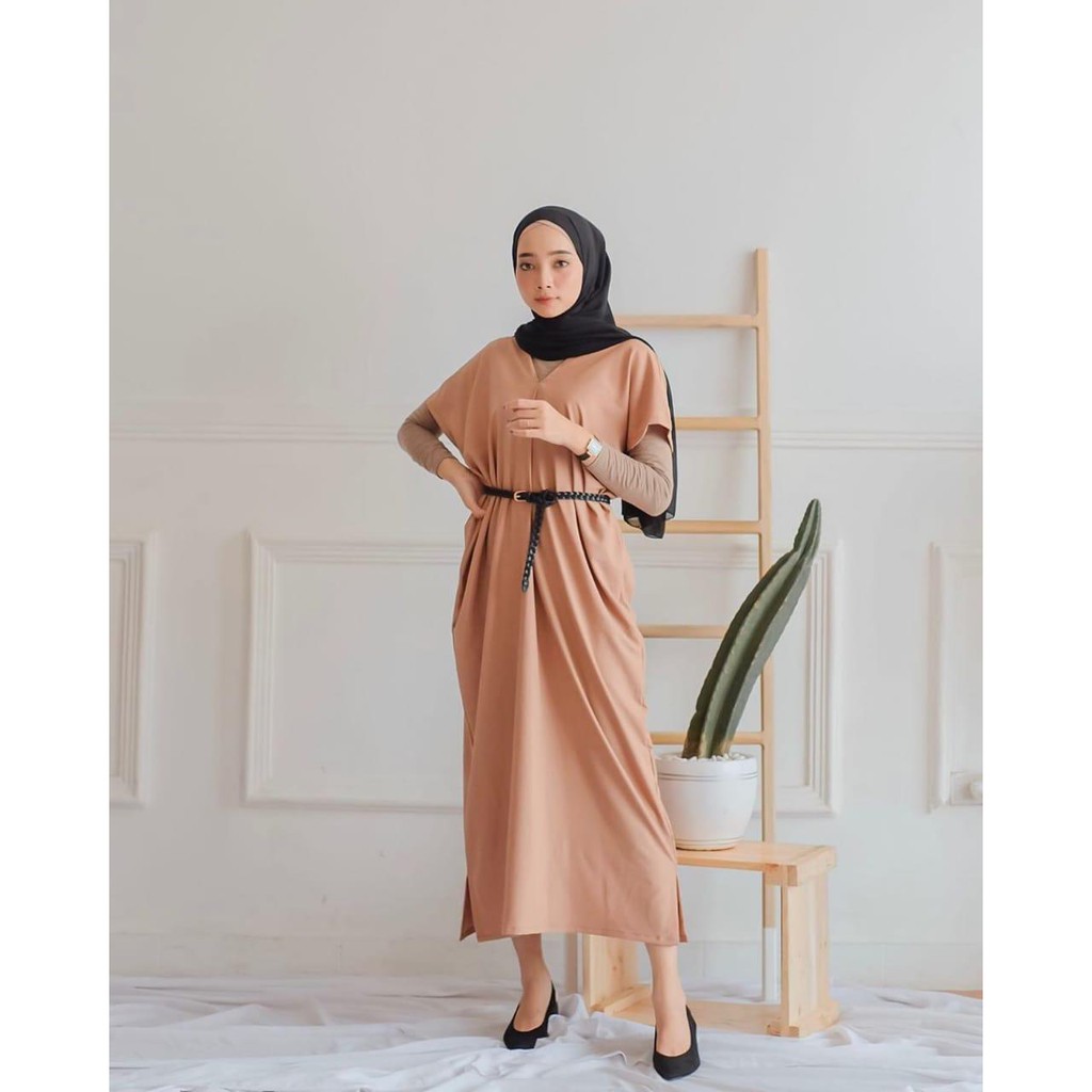 CUCI GUDANG!! DAISHA DRESS / KAFTAN POLOS PUSATGROSIR_SOLO