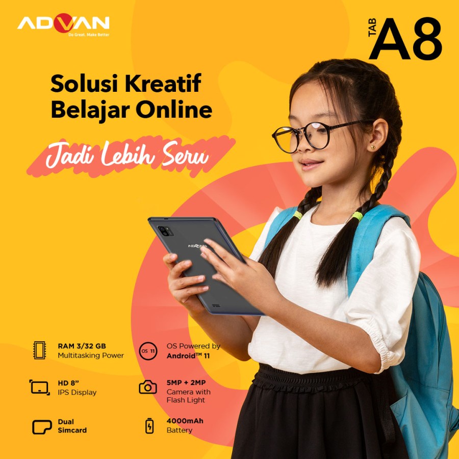 ADVAN TAB A8 RAM 3/32 GARANSI RESMI TERMURAH