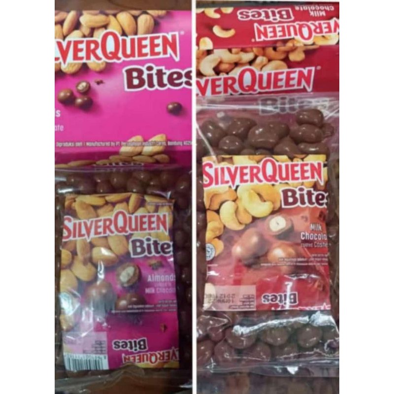 

silverqueen bites kiloan rasa almond 500 gr