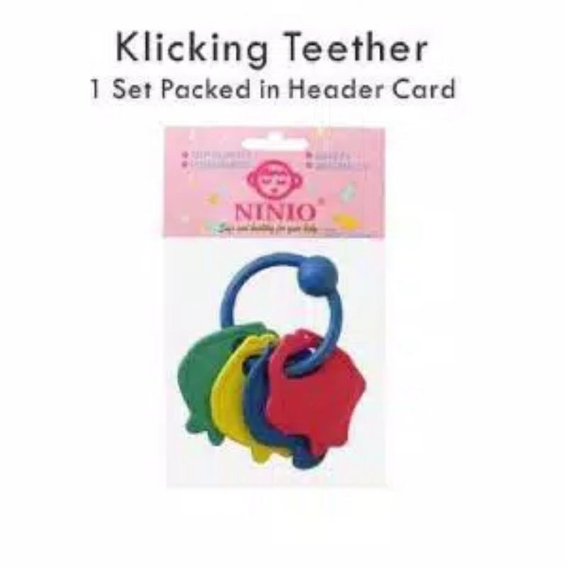 Ninio 6201 Teether Klicking Mainan Gigitan Bayi Tumbuh Gigi