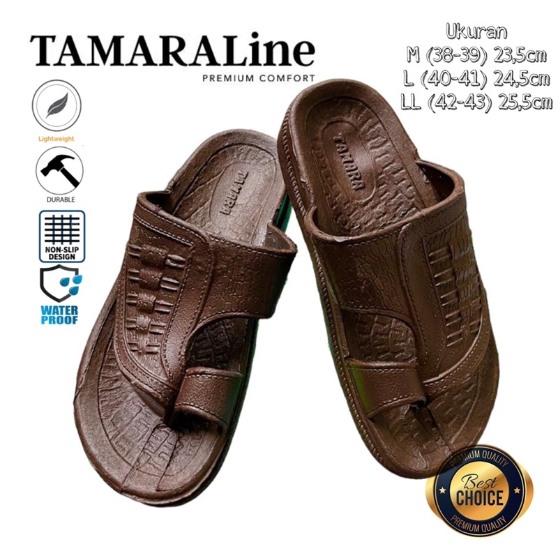 Sandal Selop Slide Slip on Jepit Karet Pria Dewasa / Remaja - TAMARALINE 3 / Bahan Premium Lentur Empuk Ringan Kuat Anti Slip Anti Air / Model Sandal Casual Santai Rumah Hotel Outdoor Kamar Mandi Murah Original