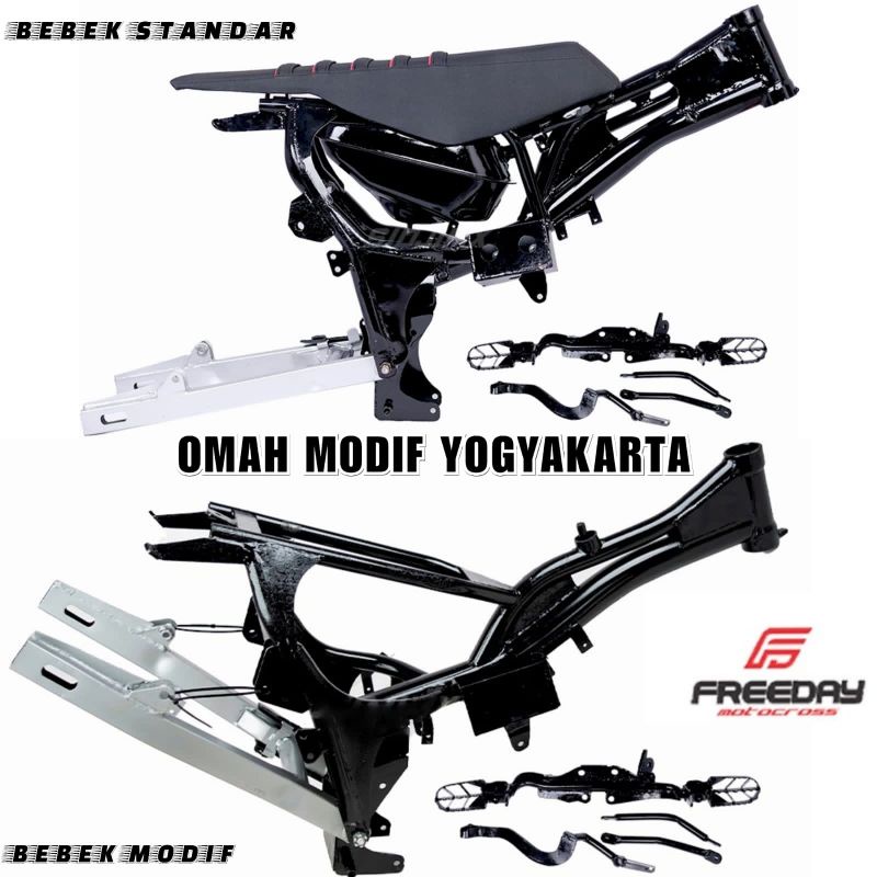 Jual Frame Set Body Set Trail Rangka Bebek Modif Standar Ktm