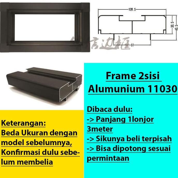 Kualitas Terbaik] Frame Casing Running Text Outdoor 2 Sisi 3Meter