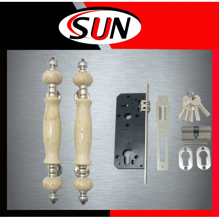 1 Set Handle Gagang Tarikan Pintu Rumah Keramik Marmer Tomat Inul