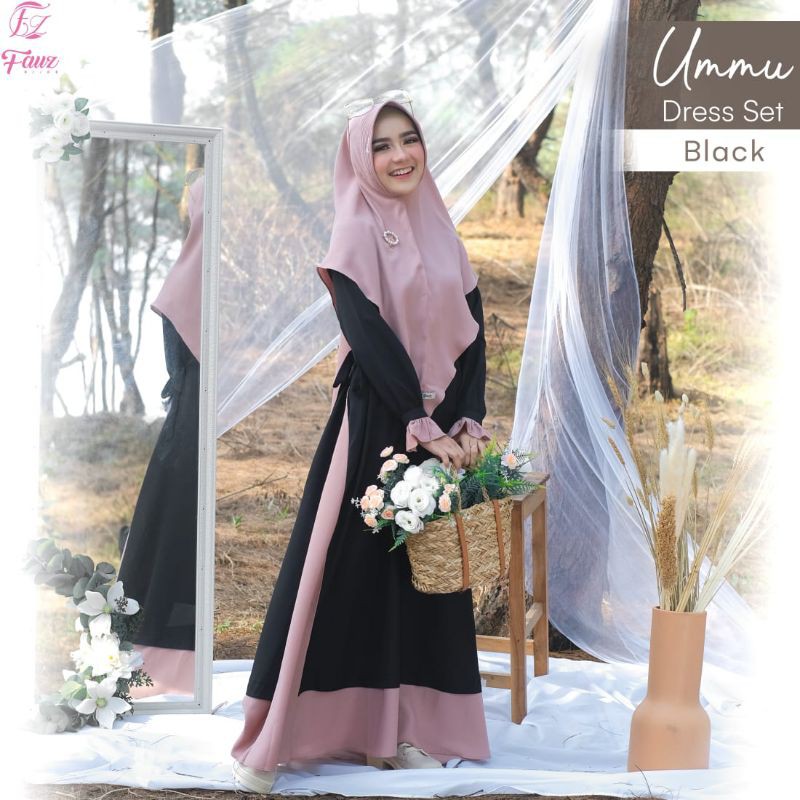 Ummu Dress Gamis Busana Muslim Fauz Hijab