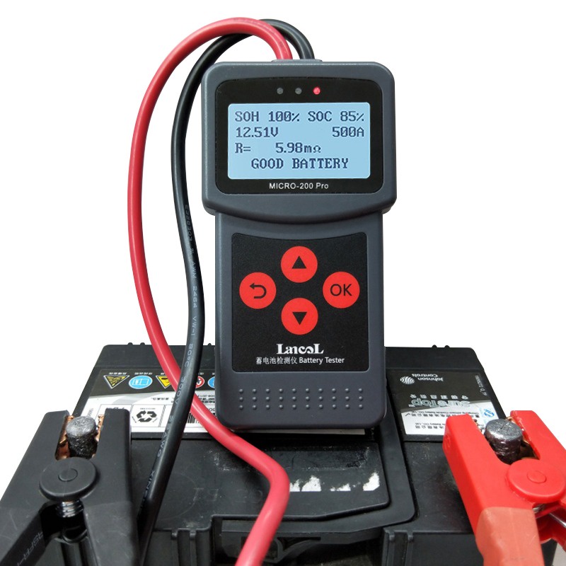 Alat Test Aki Digital Battery Tester Lancol Micro-200 Pro Motor Mobil Truk Cek Baterai Analyzer Capit Clamp